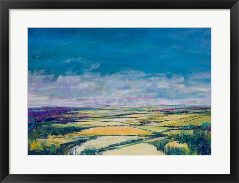 Framed Patchwork Fields IV Print