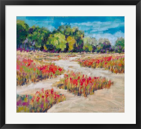 Framed Poppy Path III Print