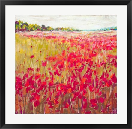 Framed Poppies and Trees VII Print