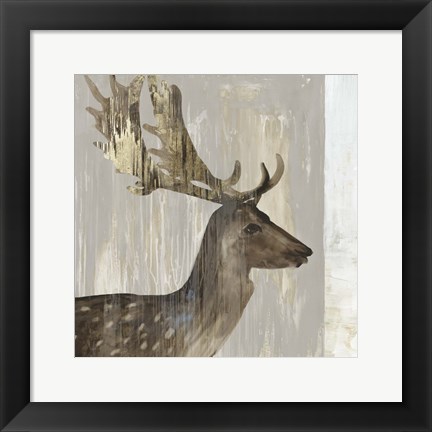 Framed Stag III Print