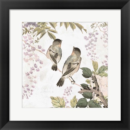 Framed Woodland Birds II Print