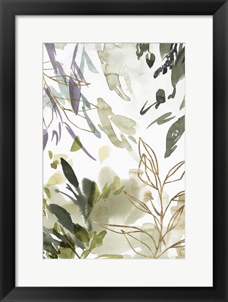 Framed Flourishing Green I Print