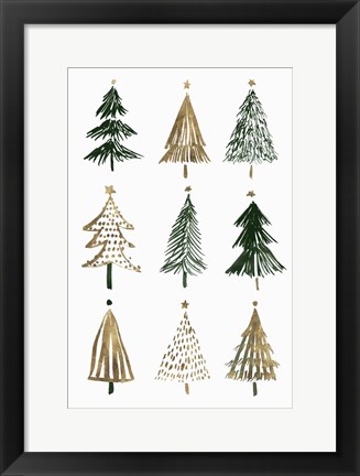 Framed Evergreens II Print