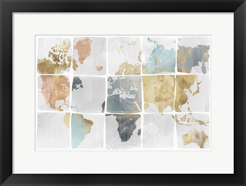 Framed Tiled Map Print