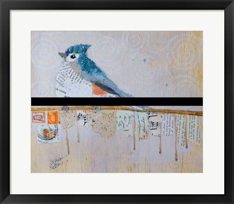 Framed Winter Tufted Titmouse Print