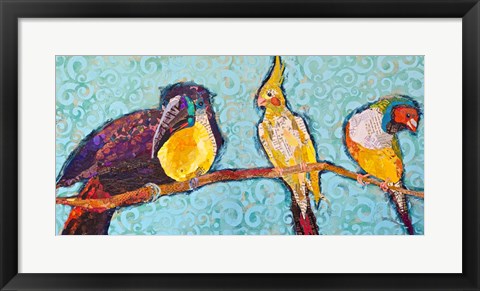 Framed Birds on a Wire Print