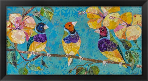 Framed Tropical Finches Print