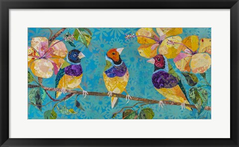 Framed Tropical Finches Print