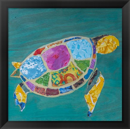 Framed Sea Turtle Right Print