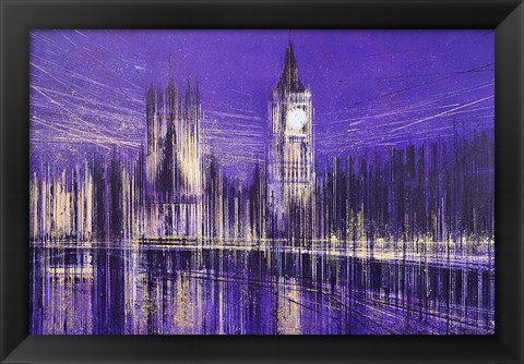 Framed Westminster At Midnight Print