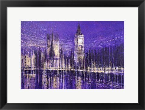 Framed Westminster At Midnight Print