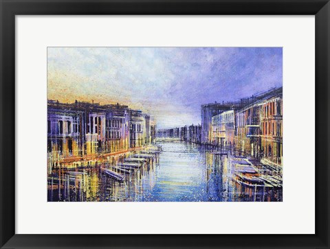 Framed Venice At Sunset Print