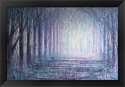 Framed Light In The Forest Print