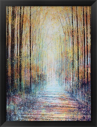 Framed Pathway To Autumn Print