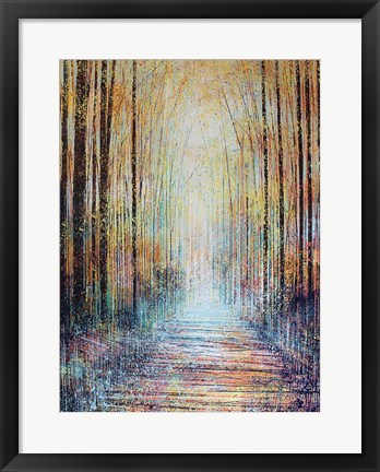 Framed Pathway To Autumn Print