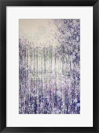 Framed Winter in Violet, Sage and White Print