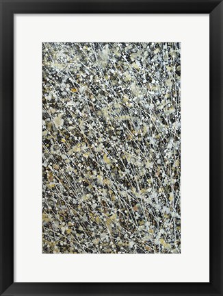 Framed Abstract Floral - Charcoal Tones Print