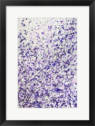 Framed Abstract Floral - Ultra Violet and White Print