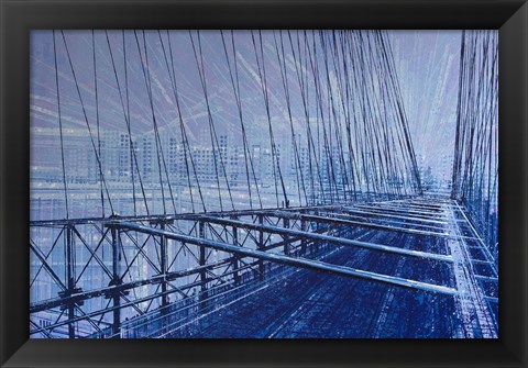 Framed Brooklyn Bridge In Morning Light Print