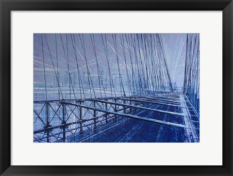 Framed Brooklyn Bridge In Morning Light Print