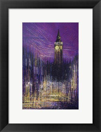 Framed Big Ben At Sunset Print