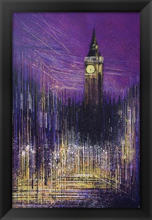 Framed Big Ben At Sunset Print