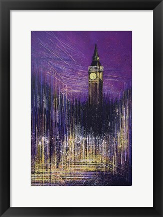 Framed Big Ben At Sunset Print