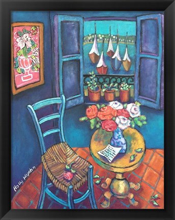 Framed Quiet Corner in Collioure Print