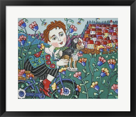 Framed Boys Flowery Life Print