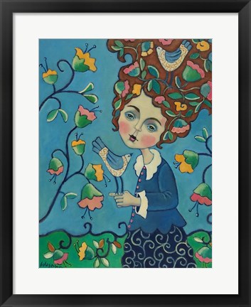 Framed Think Flowers Print