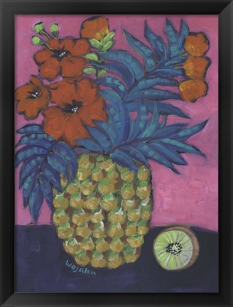 Framed Hot Tropical Flowers Print