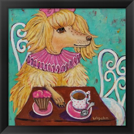 Framed Proper Poodle Print