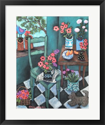 Framed Flowery Corner Print