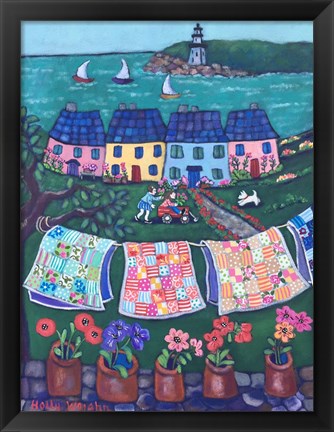 Framed More Cottages and Quilts Print