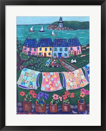 Framed More Cottages and Quilts Print