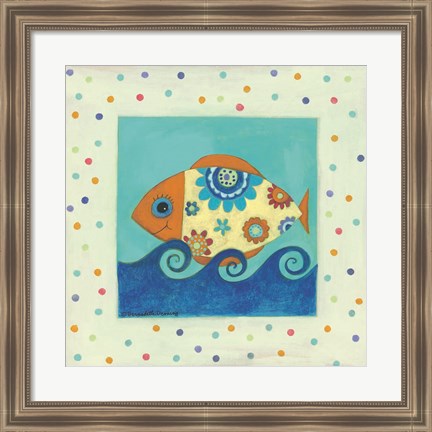 Framed Happy Floral Fish Print