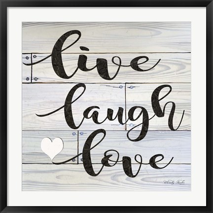 Framed Live, Laugh, Love Print