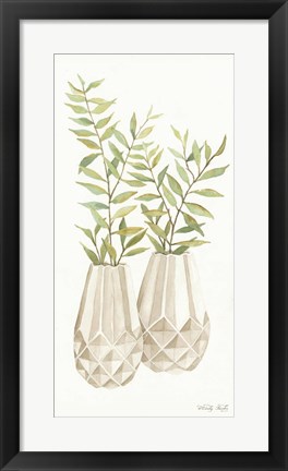 Framed Geometric Vase I Print