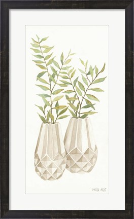 Framed Geometric Vase I Print