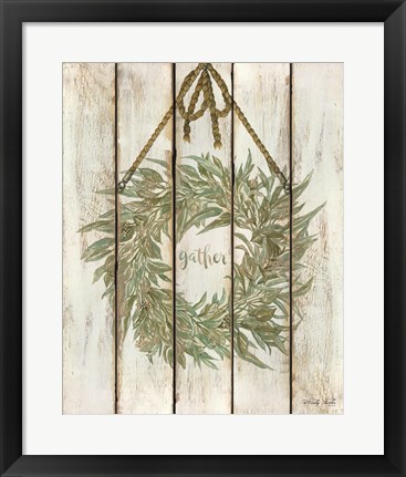 Framed Gather Wreath Print