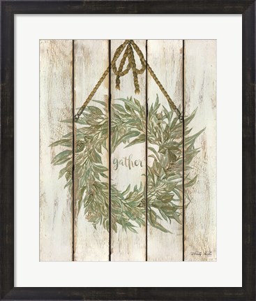 Framed Gather Wreath Print