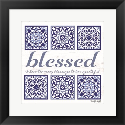 Framed Blessed Tile Print