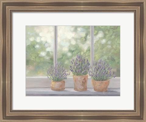 Framed Lavender Pots Print