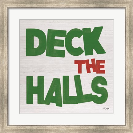 Framed JAXN136 - Deck the Halls Print