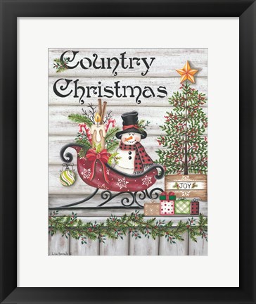 Framed Country Christmas Print