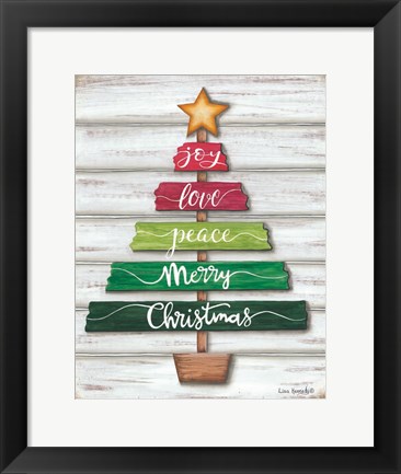 Framed Traditional Christmas Tree Print