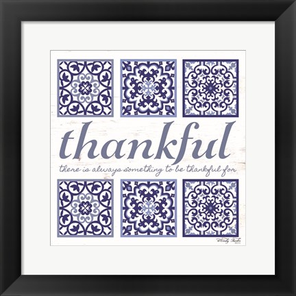 Framed Thankful Tile Print