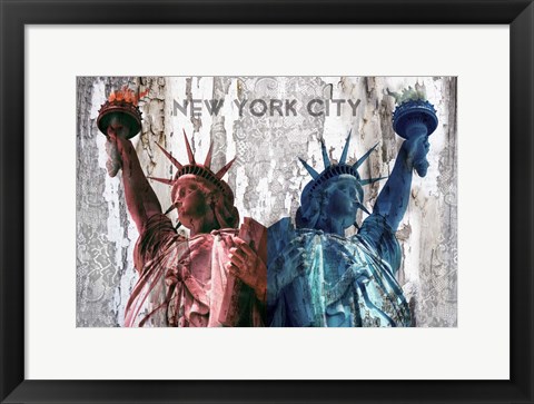 Framed Lady Liberty Print