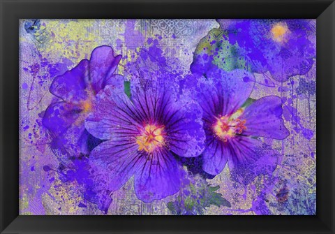 Framed Purple Flowers Print