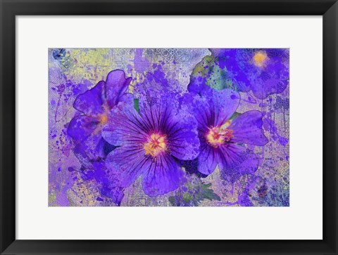 Framed Purple Flowers Print